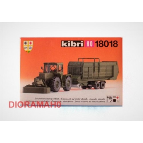 18018 KIBRI - Trattore con falciatrice e carro